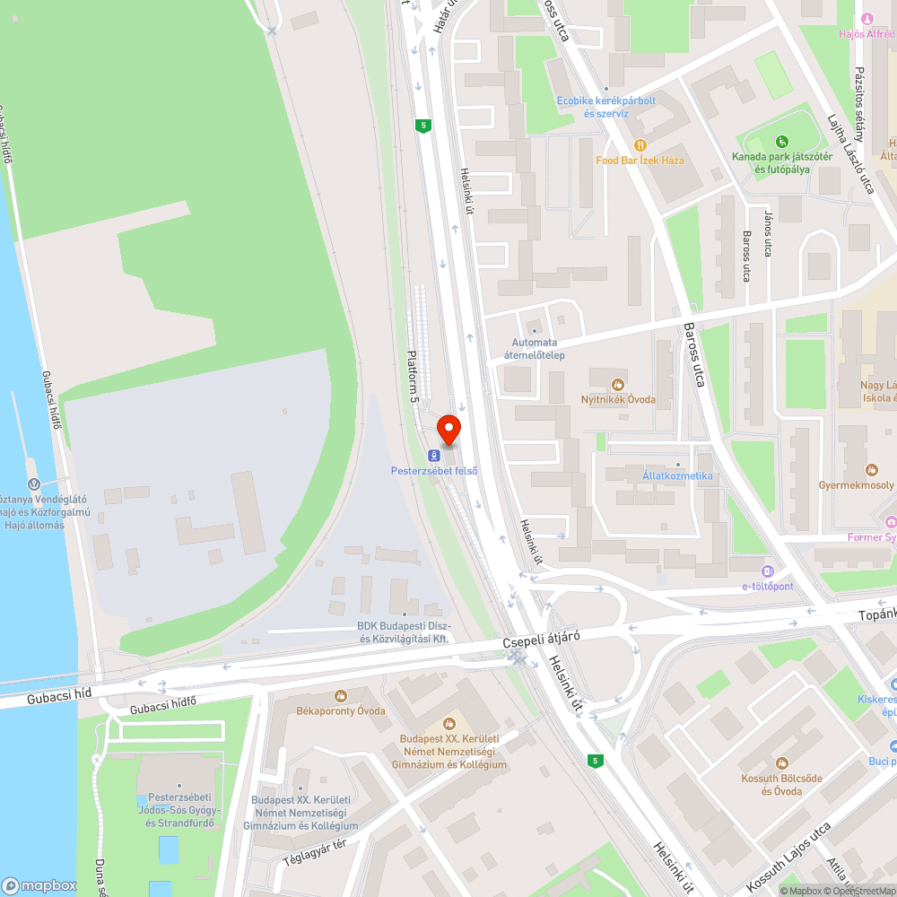 Pesterzsébet hévállomás - graffitizett falak, szemétkupacok bejelentés helye