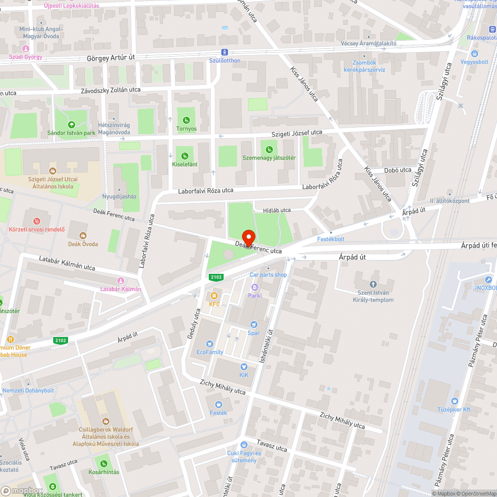 Galambetetés az újpesti víztoronynál bejelentés helye