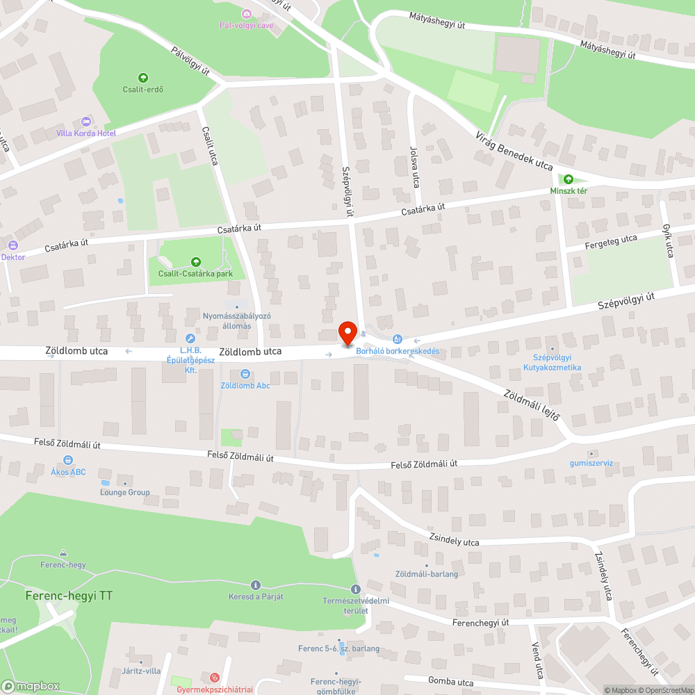 Mély keréknyom bejelentés helye