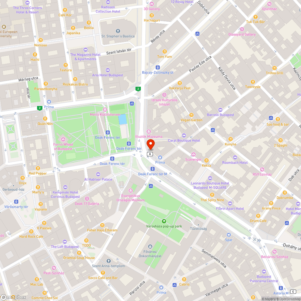 Kerékpárroncs az Erzsébet térnél bejelentés helye