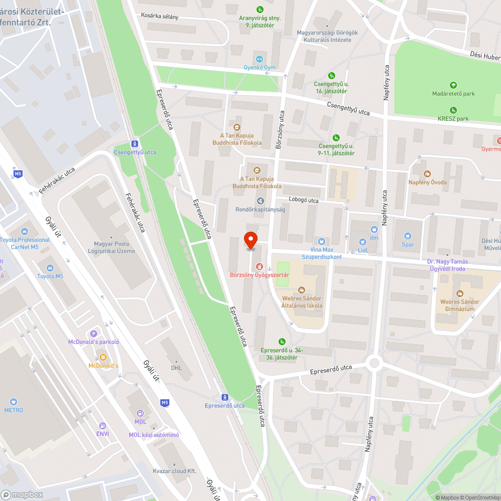 Évek óta elhagyott autó bejelentés helye