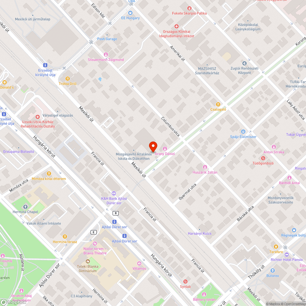 Hiányzó fa a Korong utcában bejelentés helye