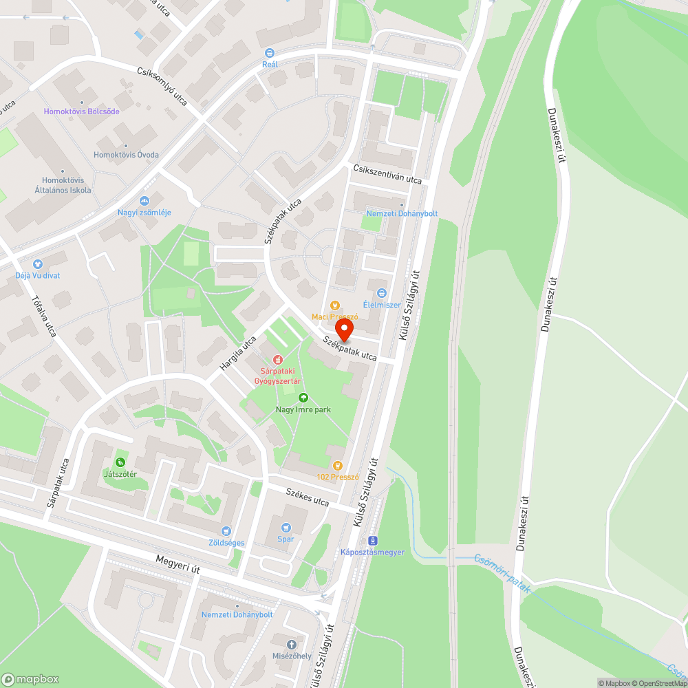 Kátyú bejelentés helye