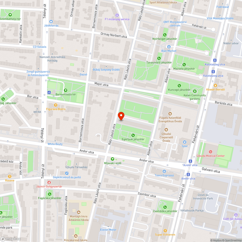 Nem működő utcai lámpa bejelentés helye