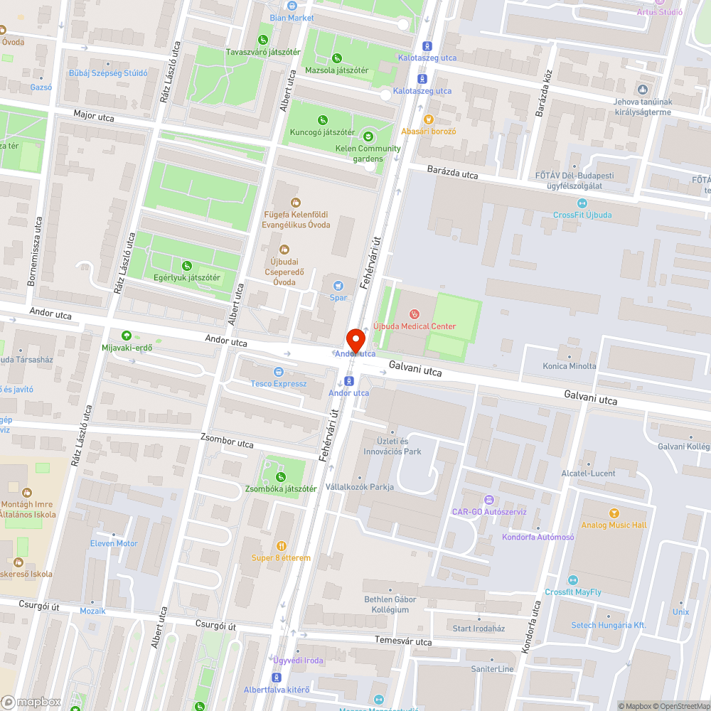 Megsüllyed útburkolat bejelentés helye