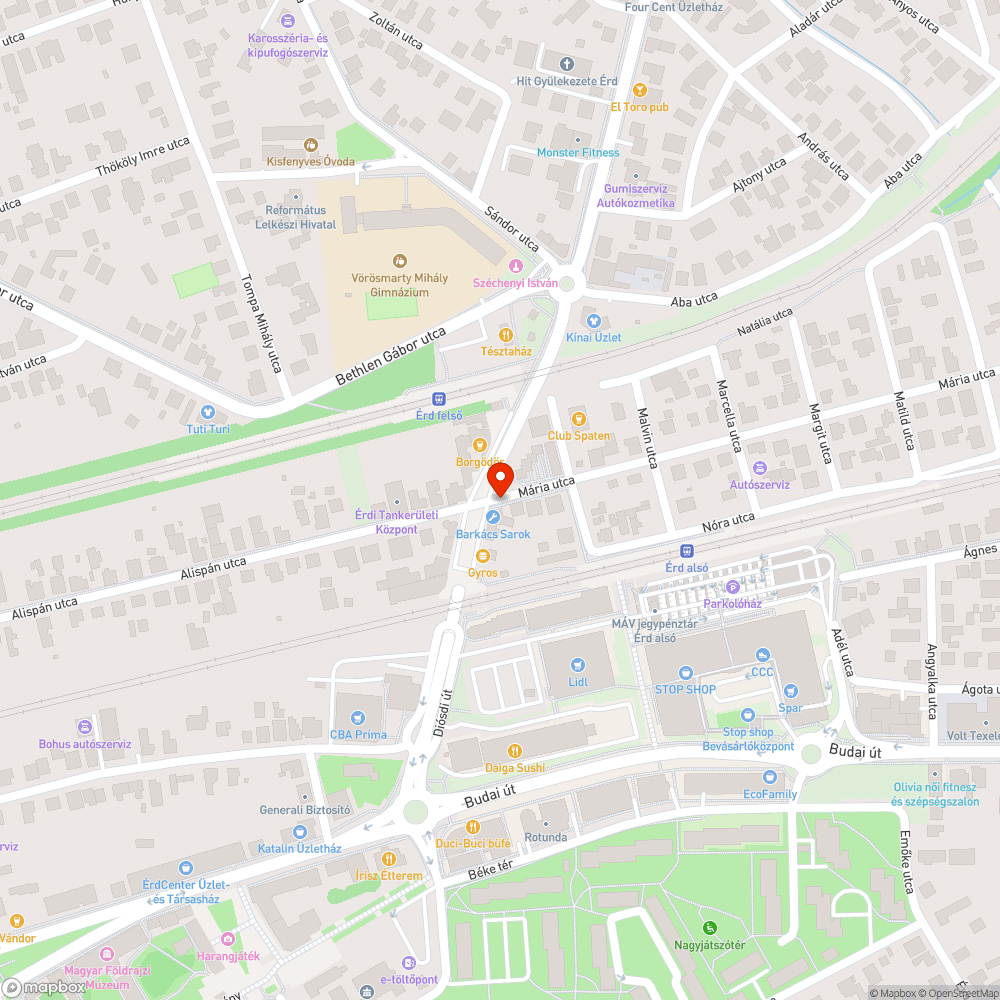 Folyamatos szabálytalan parkolás Érd Alsó és Érd Felső között bejelentés helye