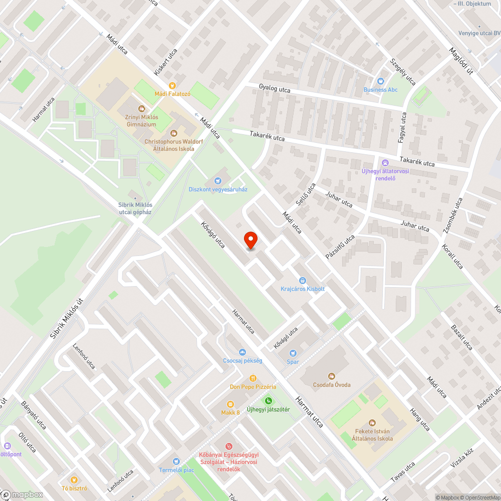 Kiszàradt fa ès itt maradt zöldhulladék bejelentés helye