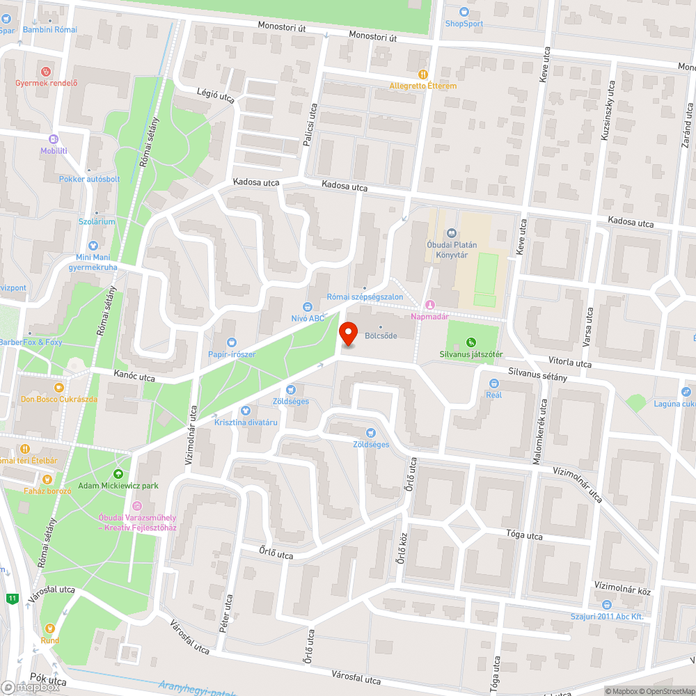 Kátyú bejelentés helye