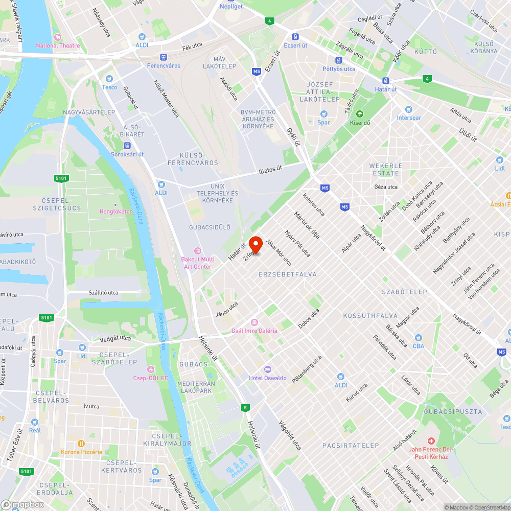 Csányi utcai tábla bejelentés helye