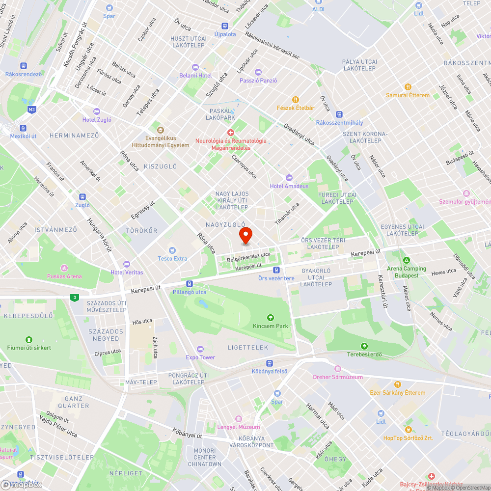 Hátrahagyott szelektív gyűjtő sziget bejelentés helye