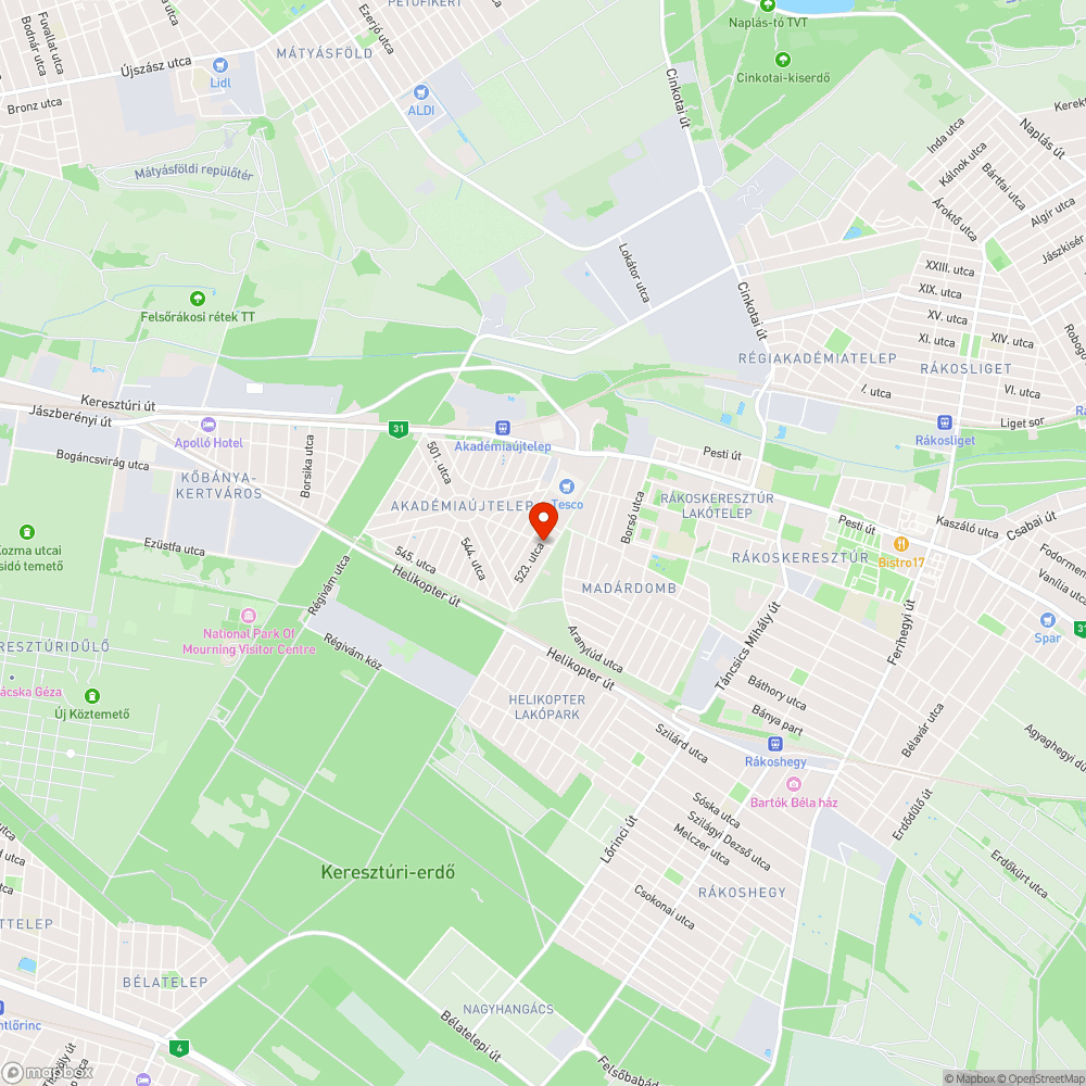 Itt győzött a járda... bejelentés helye