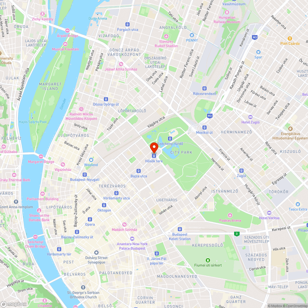 A természet visszafoglalja Budapestet (pl.: Hősök tere) bejelentés helye