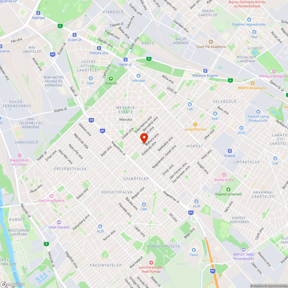 Hunyadi téri szemétdomb bejelentés helye