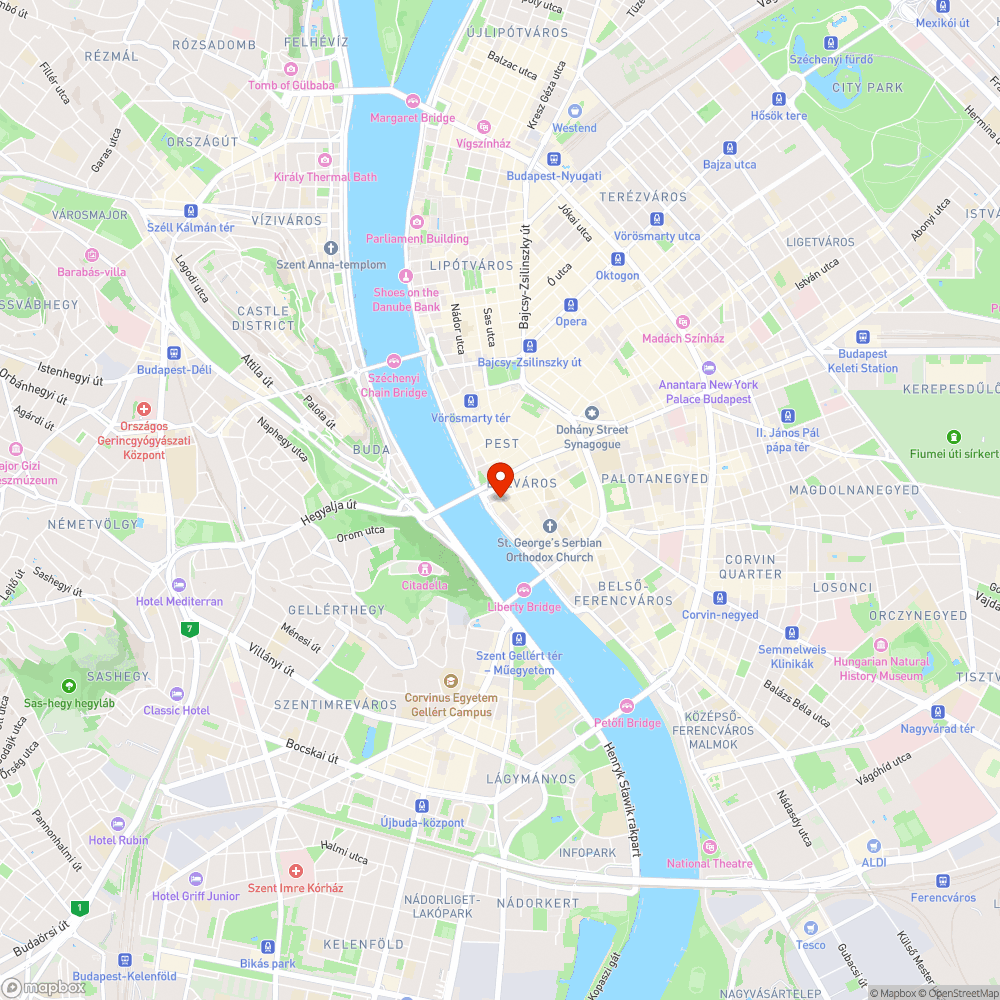 Irányi utca Molnár utca kereszteződése V. kerület bejelentés helye