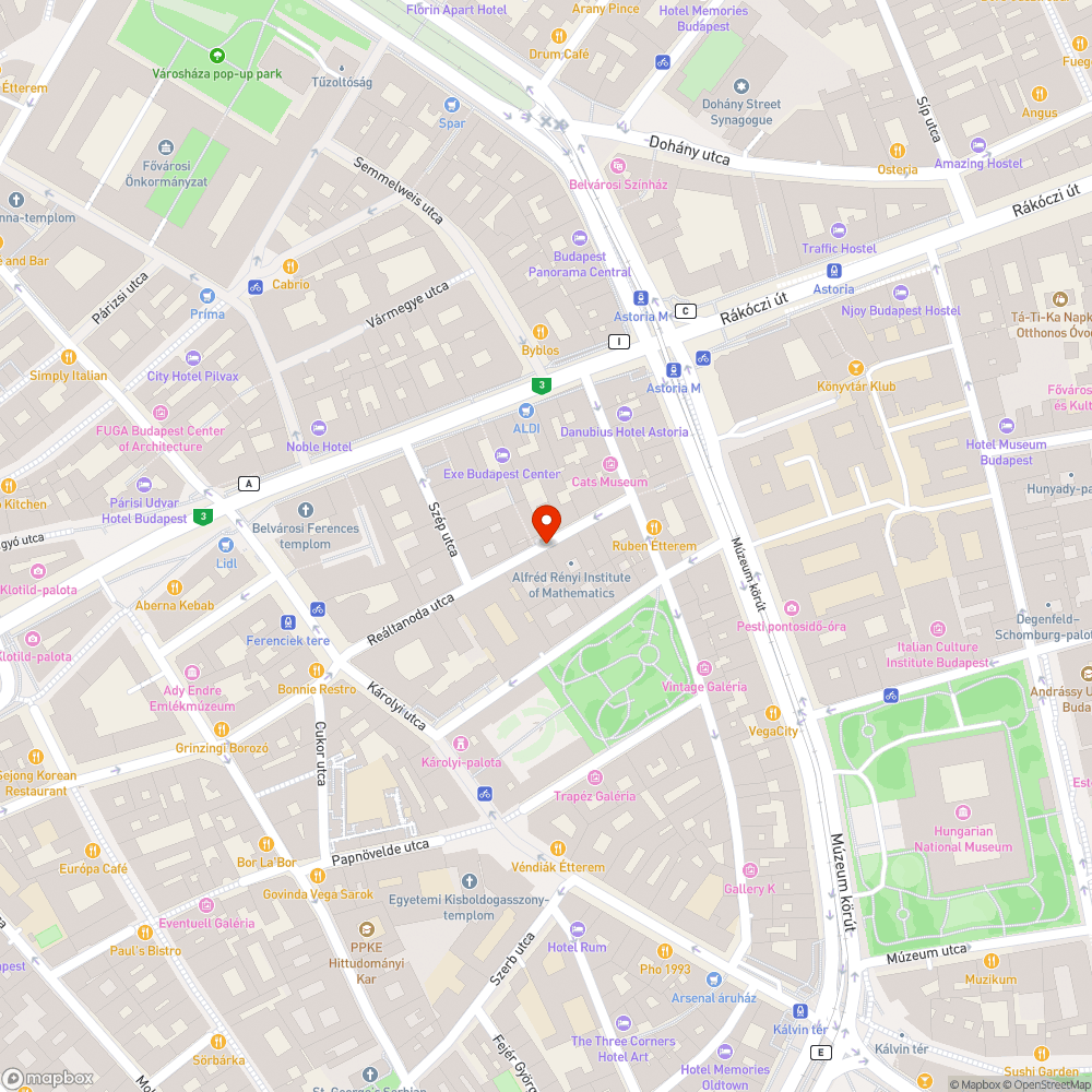 Reál Tanoda utcai kihajtás bejelentés helye