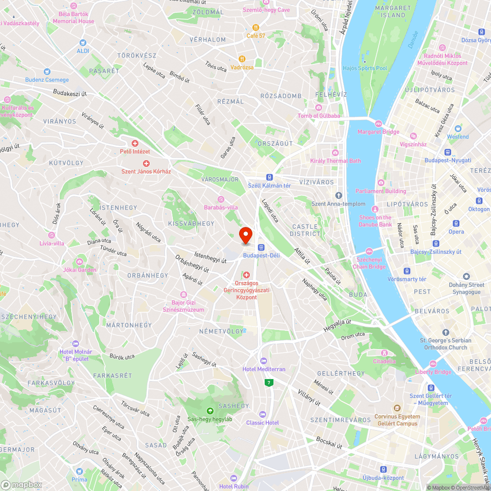 Kék Golyó u. - Ráth György u. kereszteződés bejelentés helye