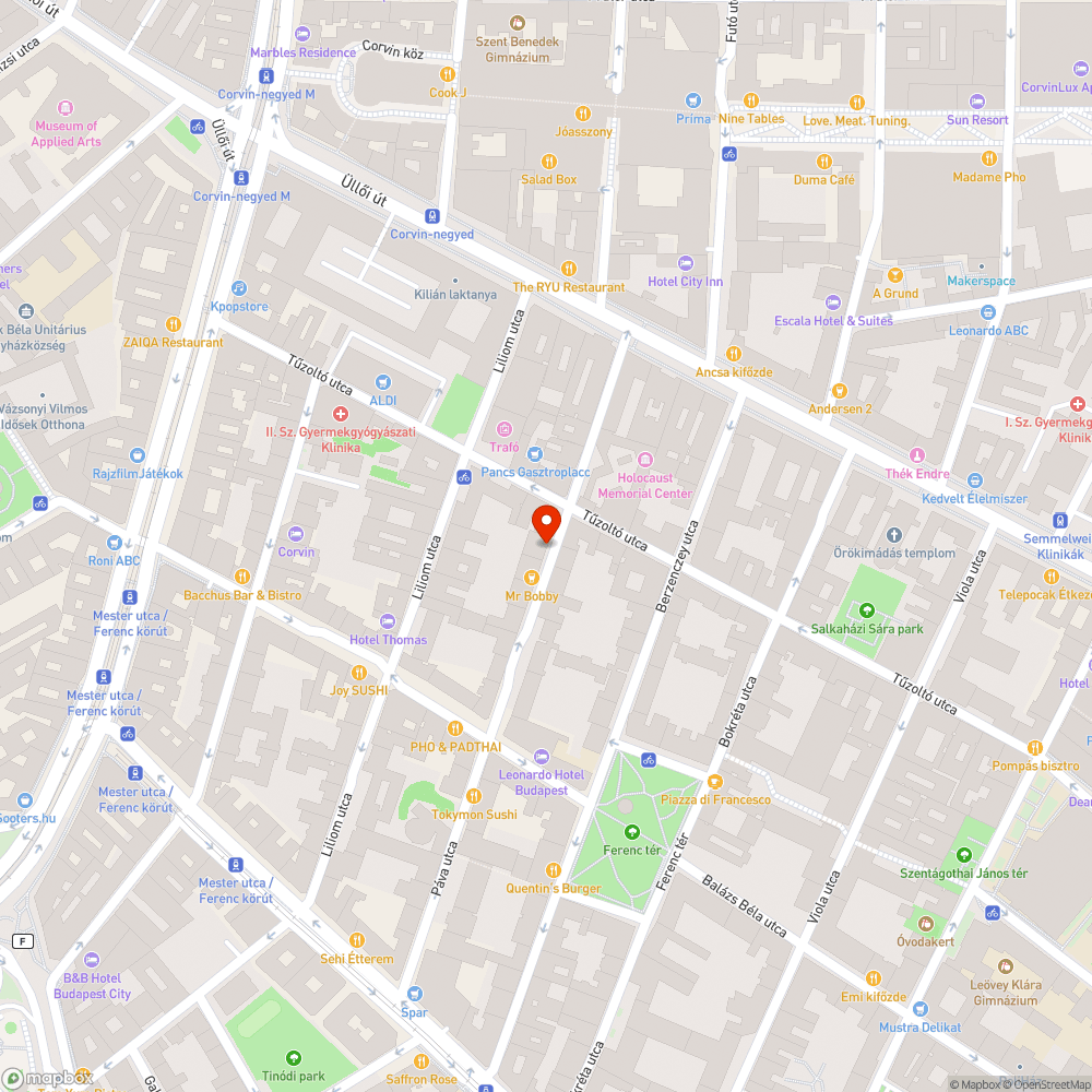 1 felesleges és 1 hiányzó járdaoszlop bejelentés helye