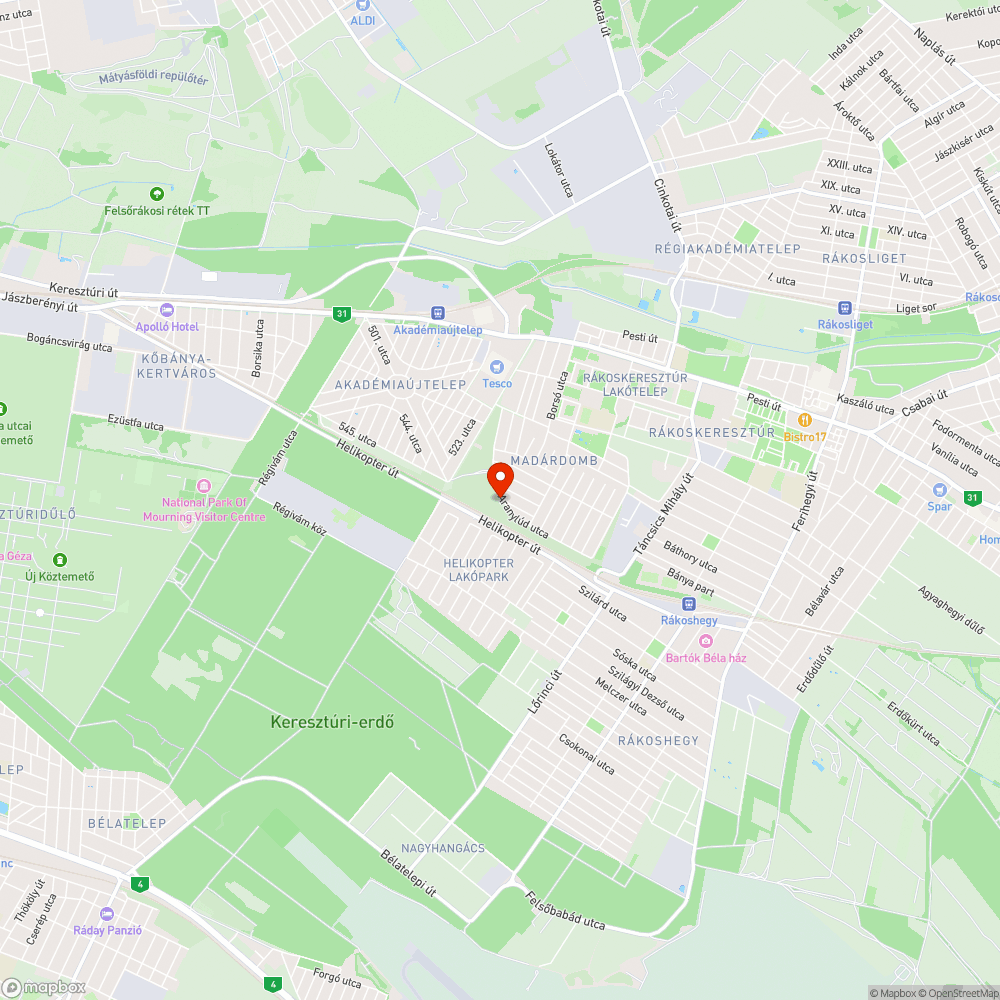 Kültéri fittness park bejelentés helye