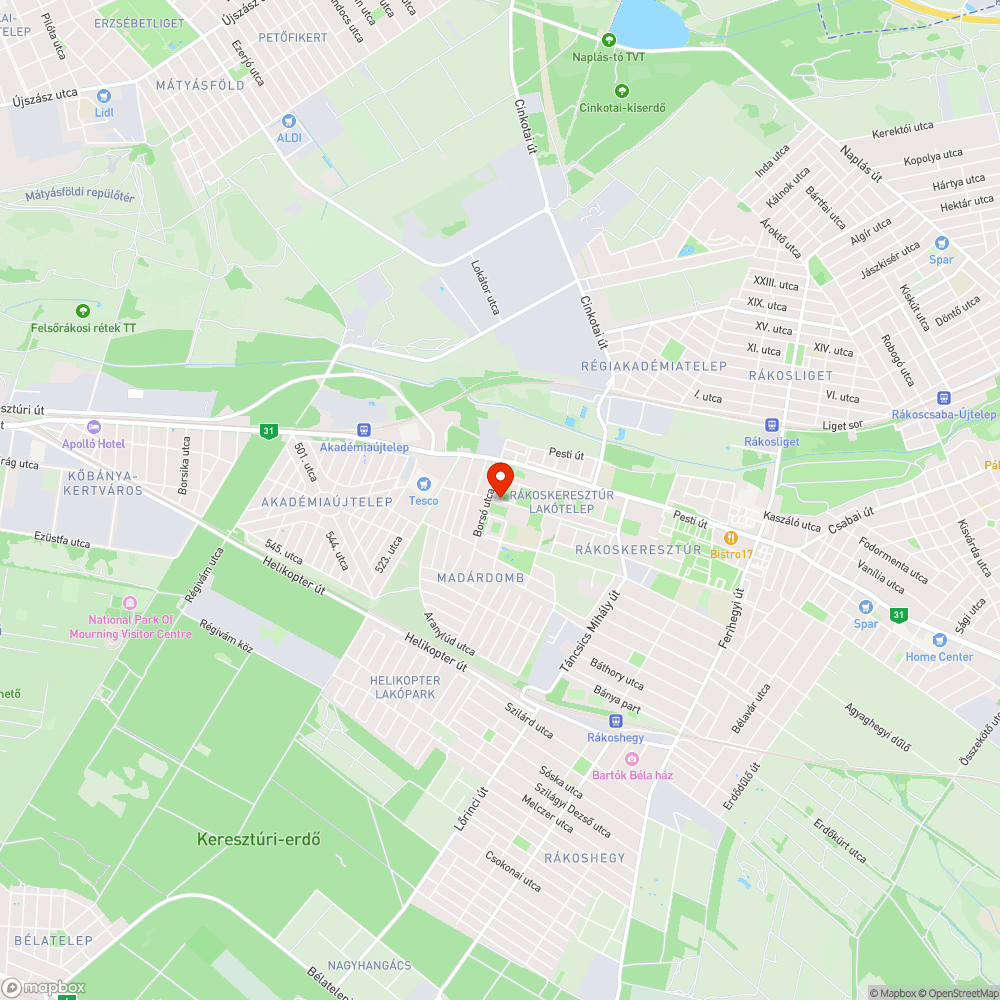 Buszbeálló... bejelentés helye