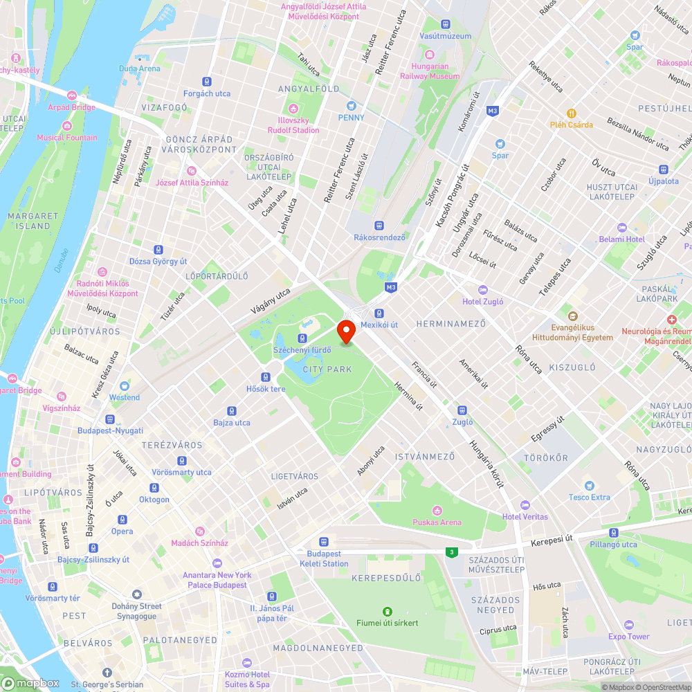 Veszélyes lyuk a Városligetben! bejelentés helye