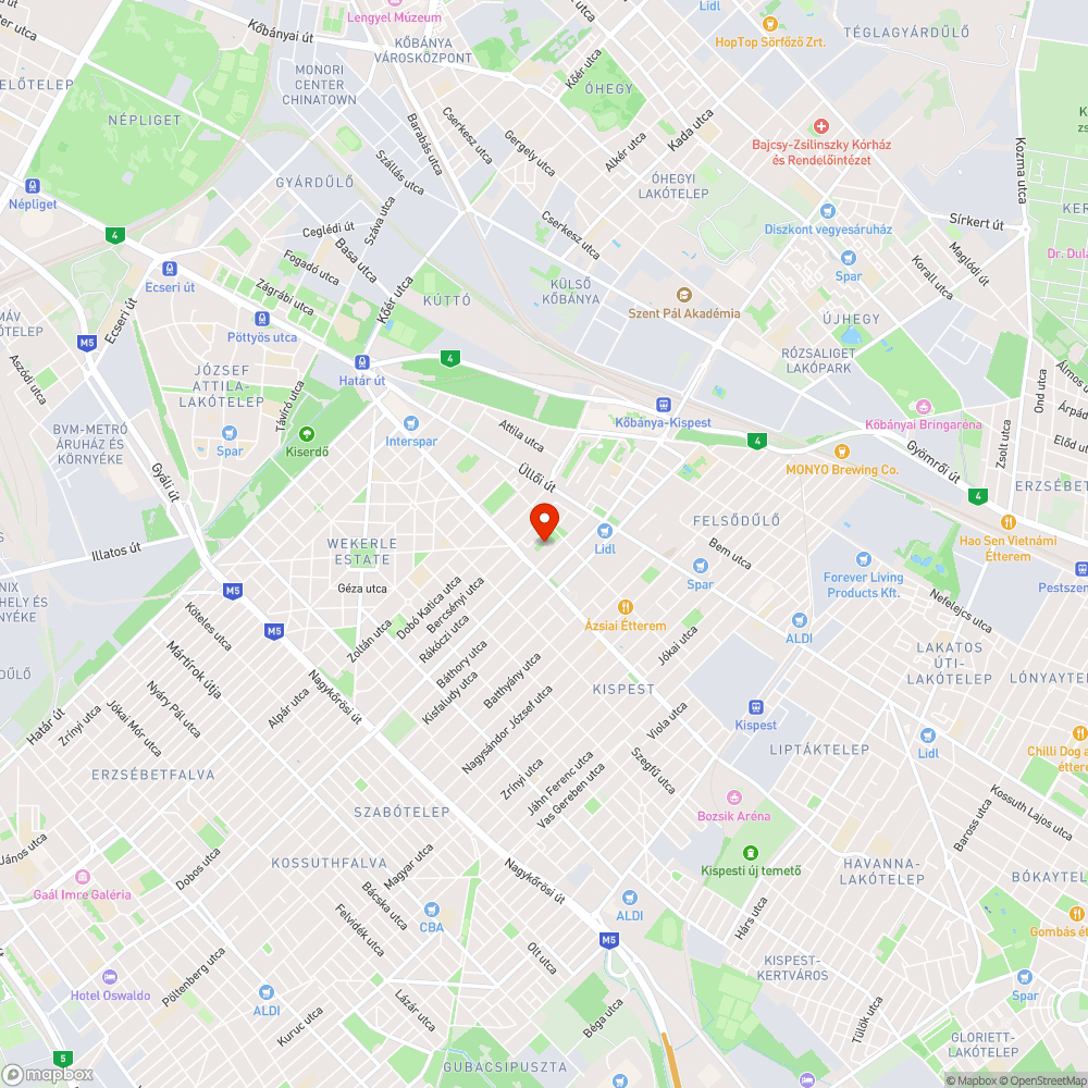 Roncsautó parkolás Kispesten bejelentés helye