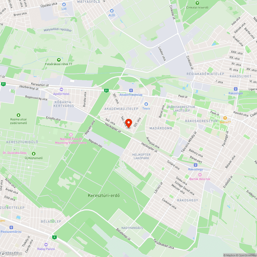 Kátyúsor... bejelentés helye