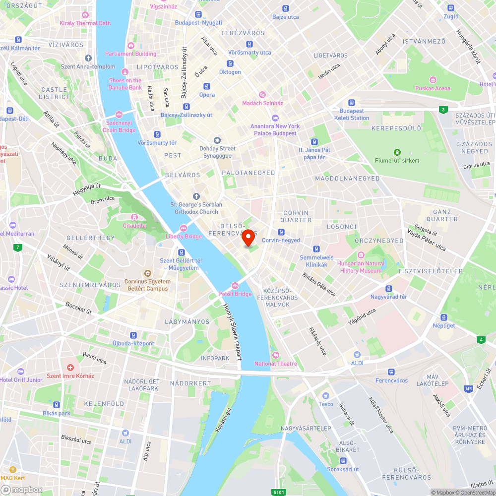 Fekvőrendőr a Ráday utcában bejelentés helye