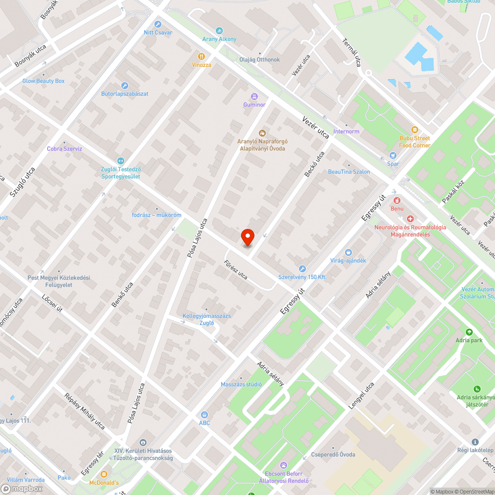 Rendszám nélküli, defektes autó bejelentés helye