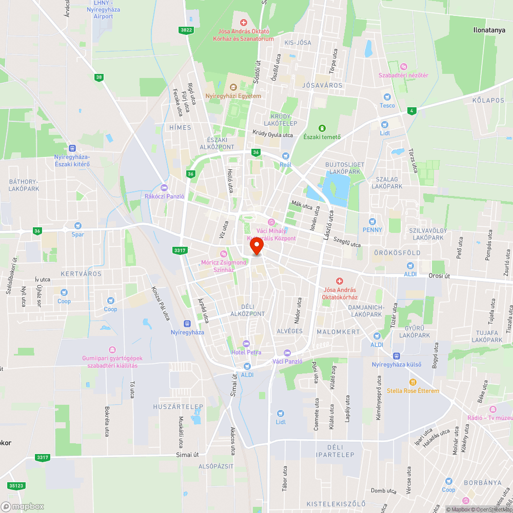 Betört lámpatest bejelentés helye