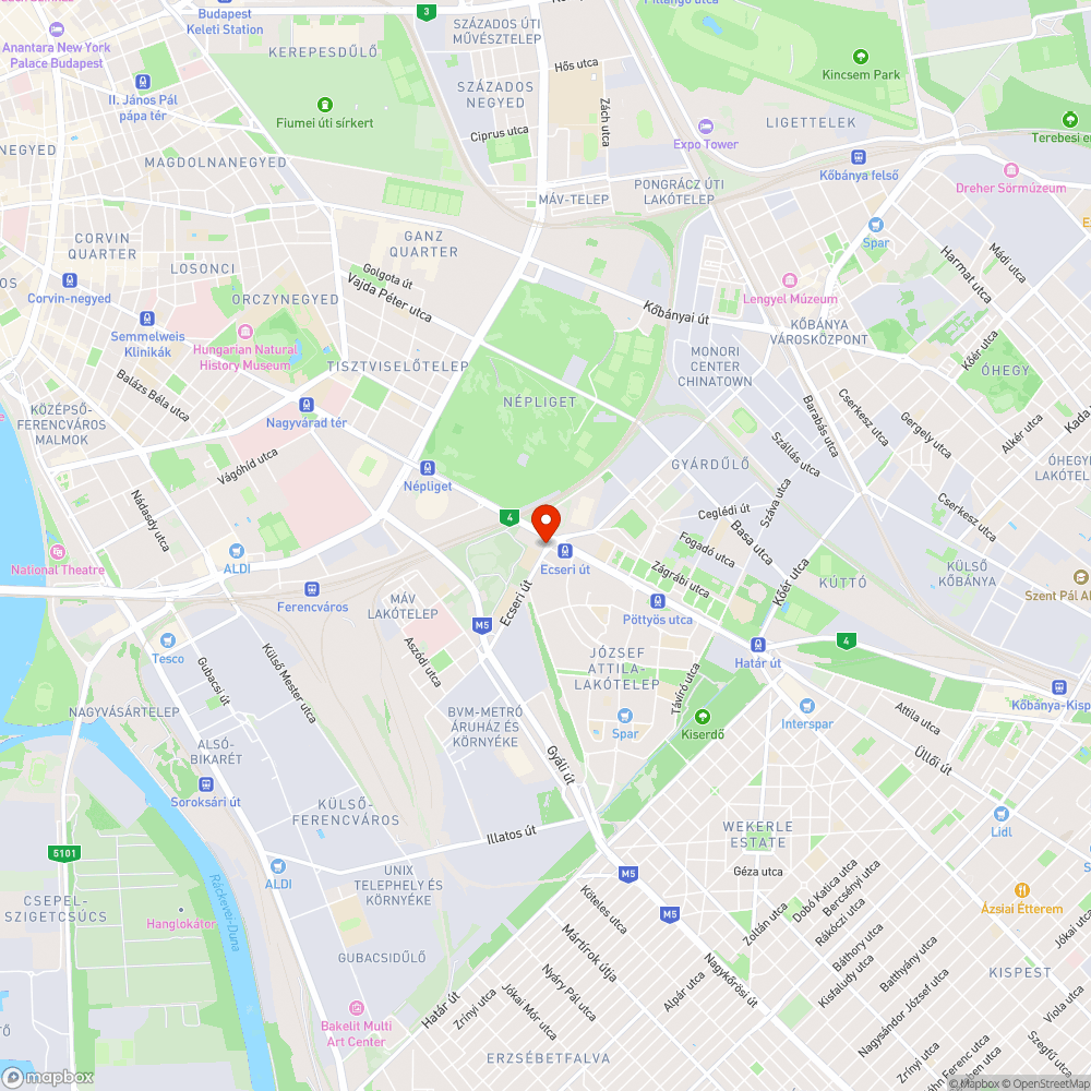 Ecseri út M villamosmegálló, szétrúgott szemetes bejelentés helye