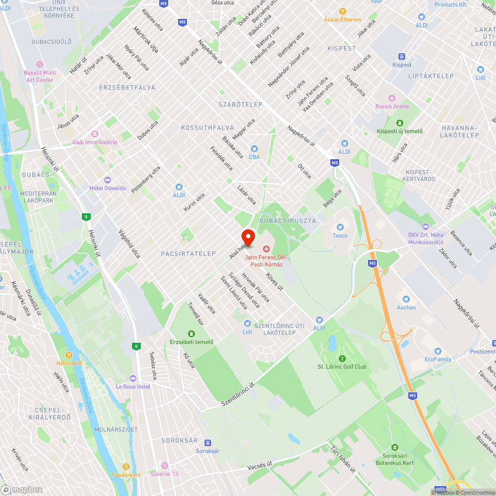 Tengelytörő kátyúk a kórház parkolójában bejelentés helye