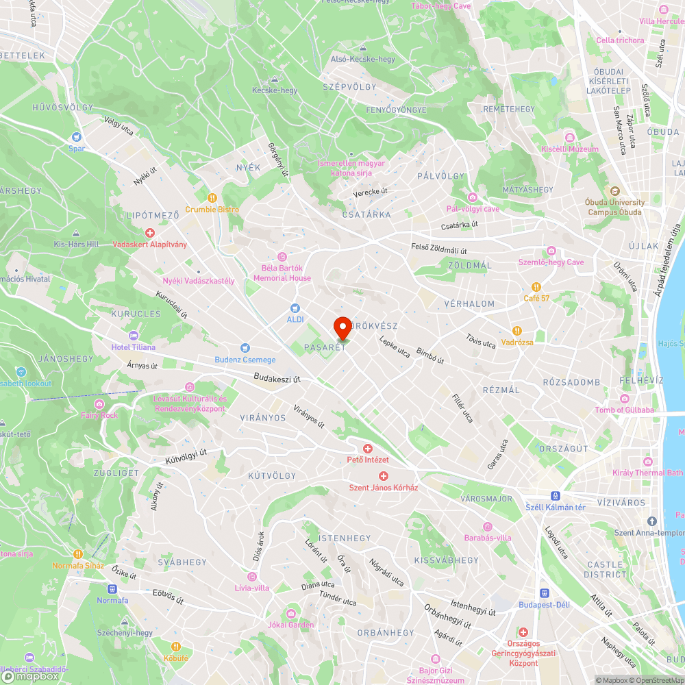 Street Workout park a Hidász utcánál bejelentés helye