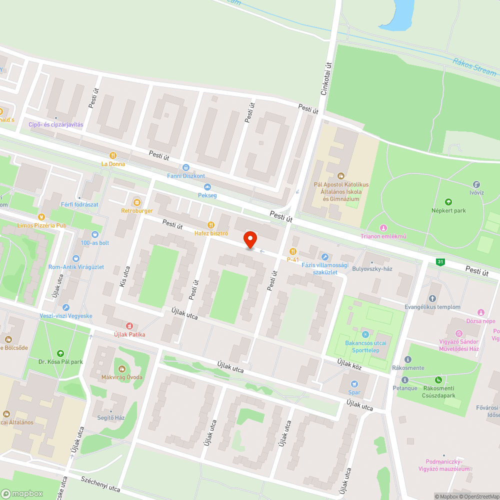 Elhagyott autó bejelentés helye