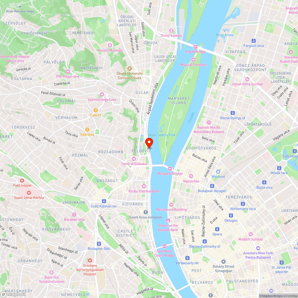 Budai also rakpart - Idobeli atfedes a sarga jelzesnel bejelentés helye