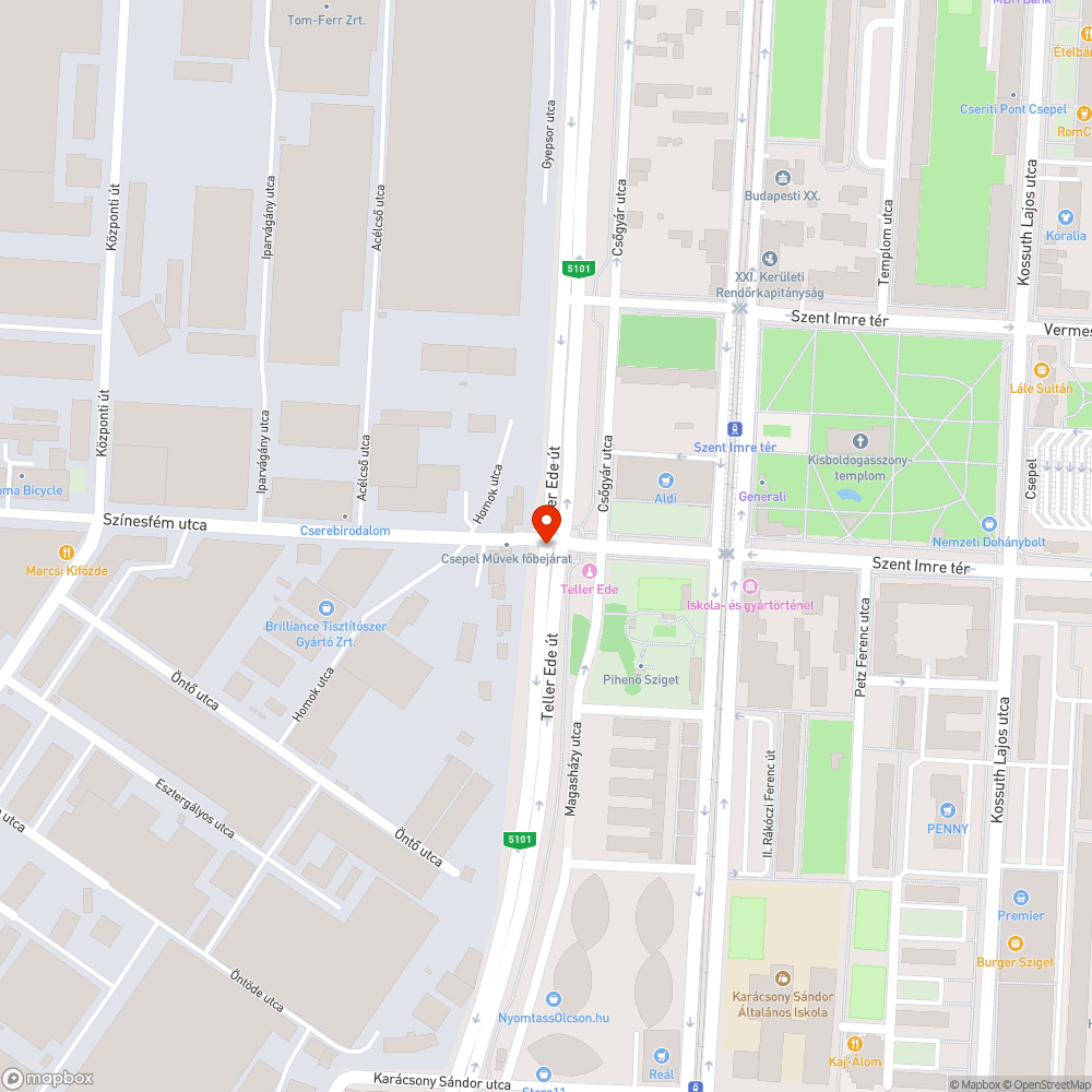 Esténként csak „Csel Művek” bejelentés helye