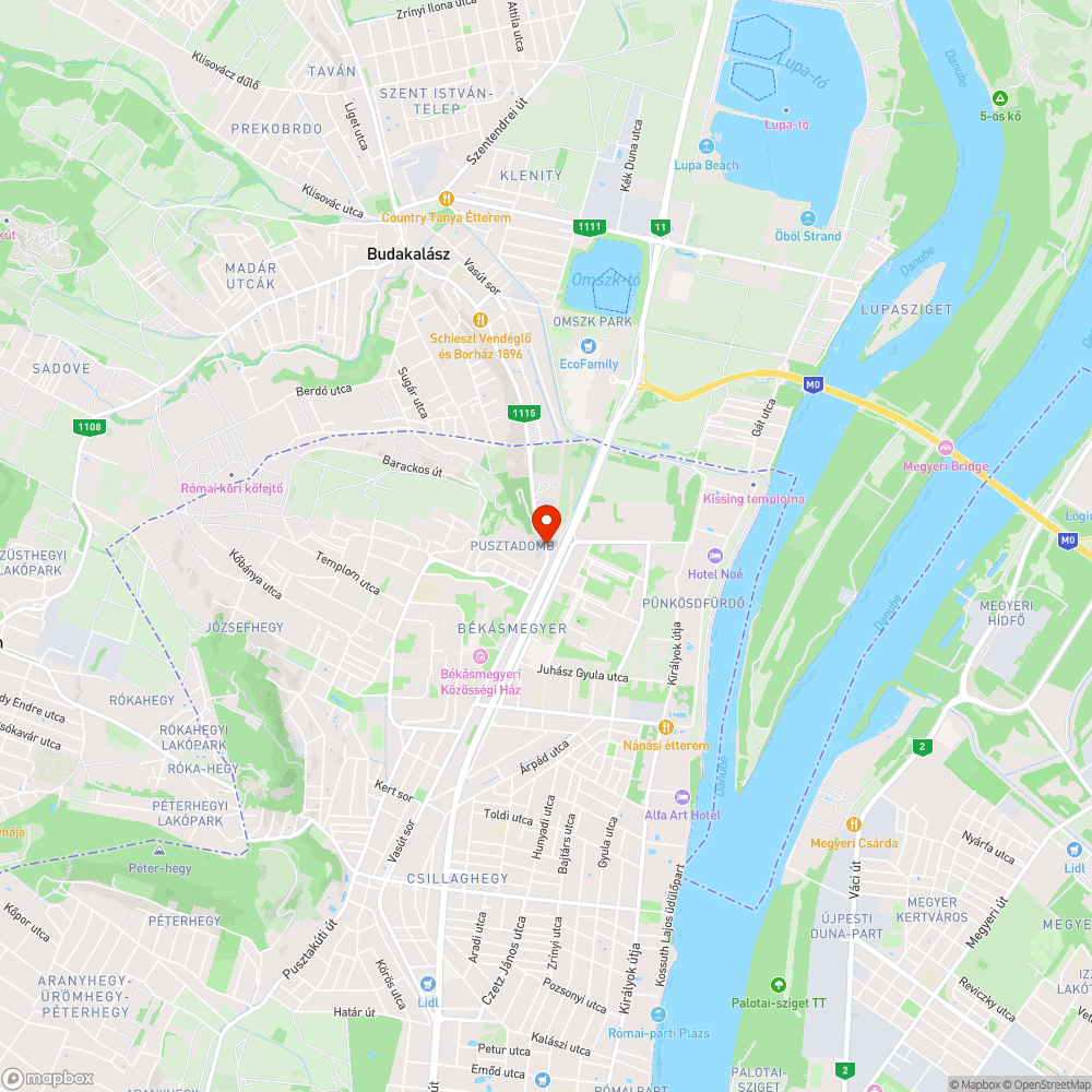 Hiányzó felfestés Békásmegyer és Budakalász között bejelentés helye