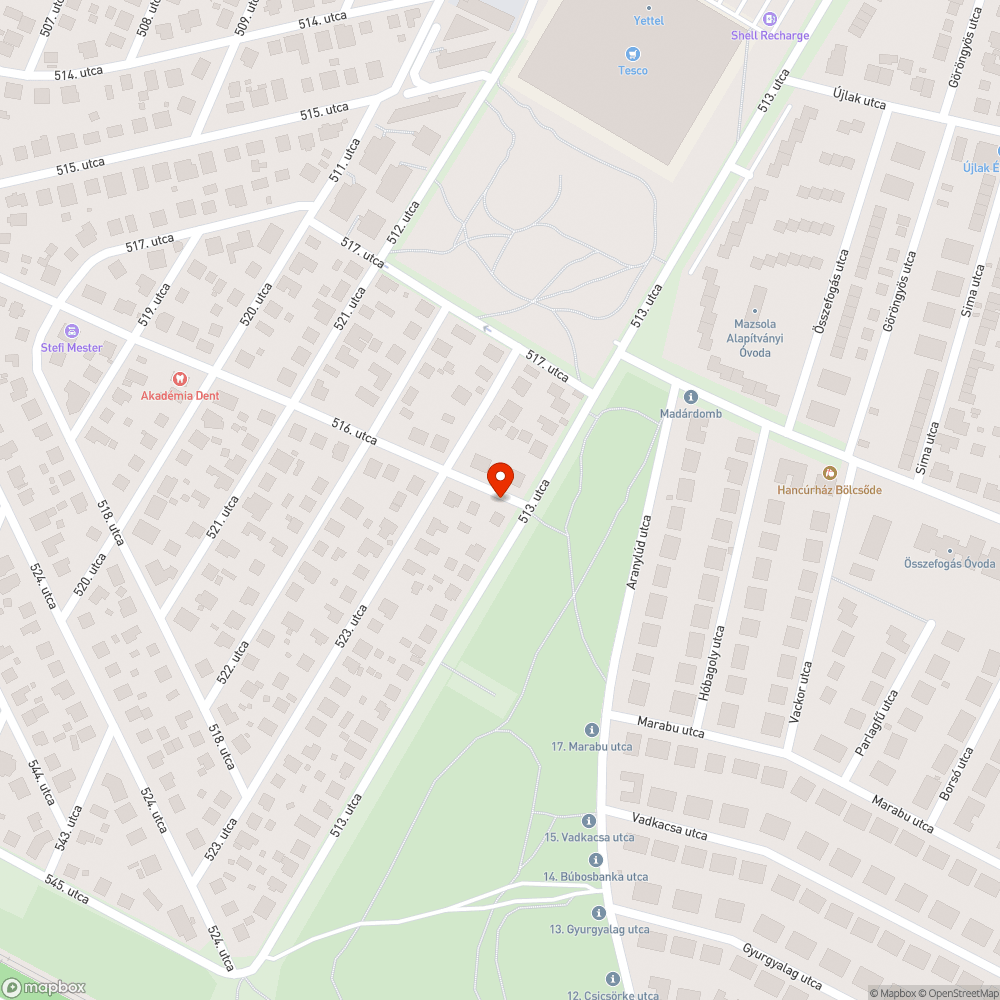 Séta az 516. utca páros oldalán... bejelentés helye