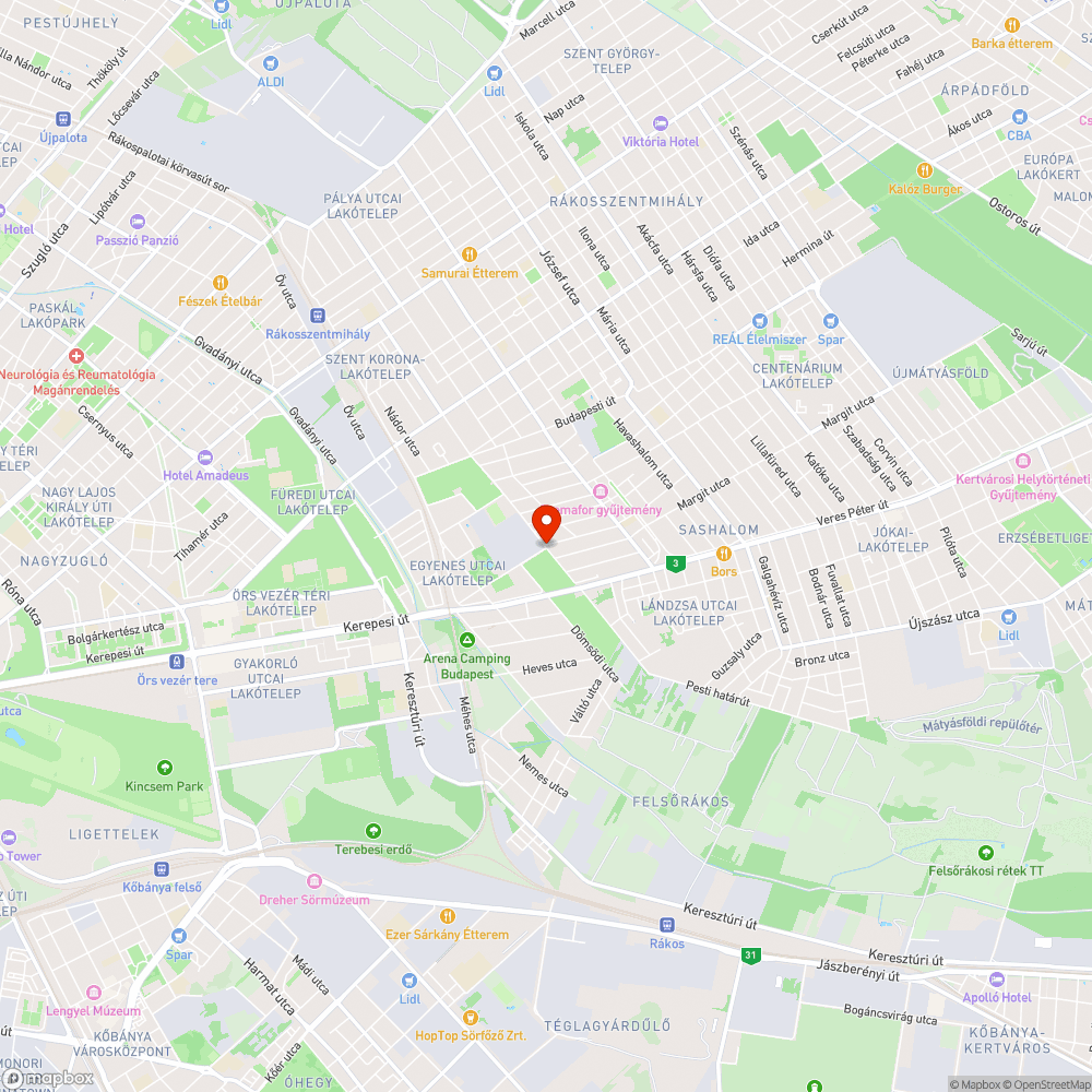 Hiányzó utcatábla bejelentés helye