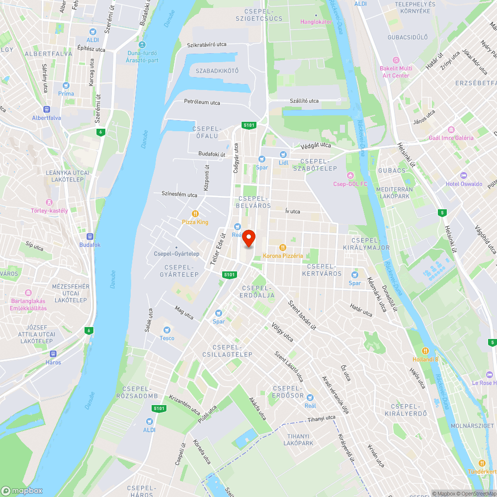 Kátyúk - II. Rákóczi Ferenc utca bejelentés helye