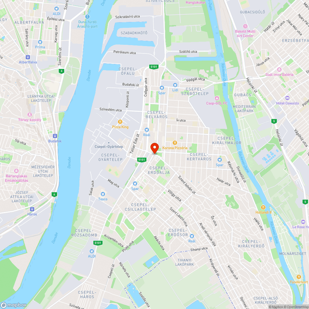 Kátyúk - Csepel, Szent István út bejelentés helye