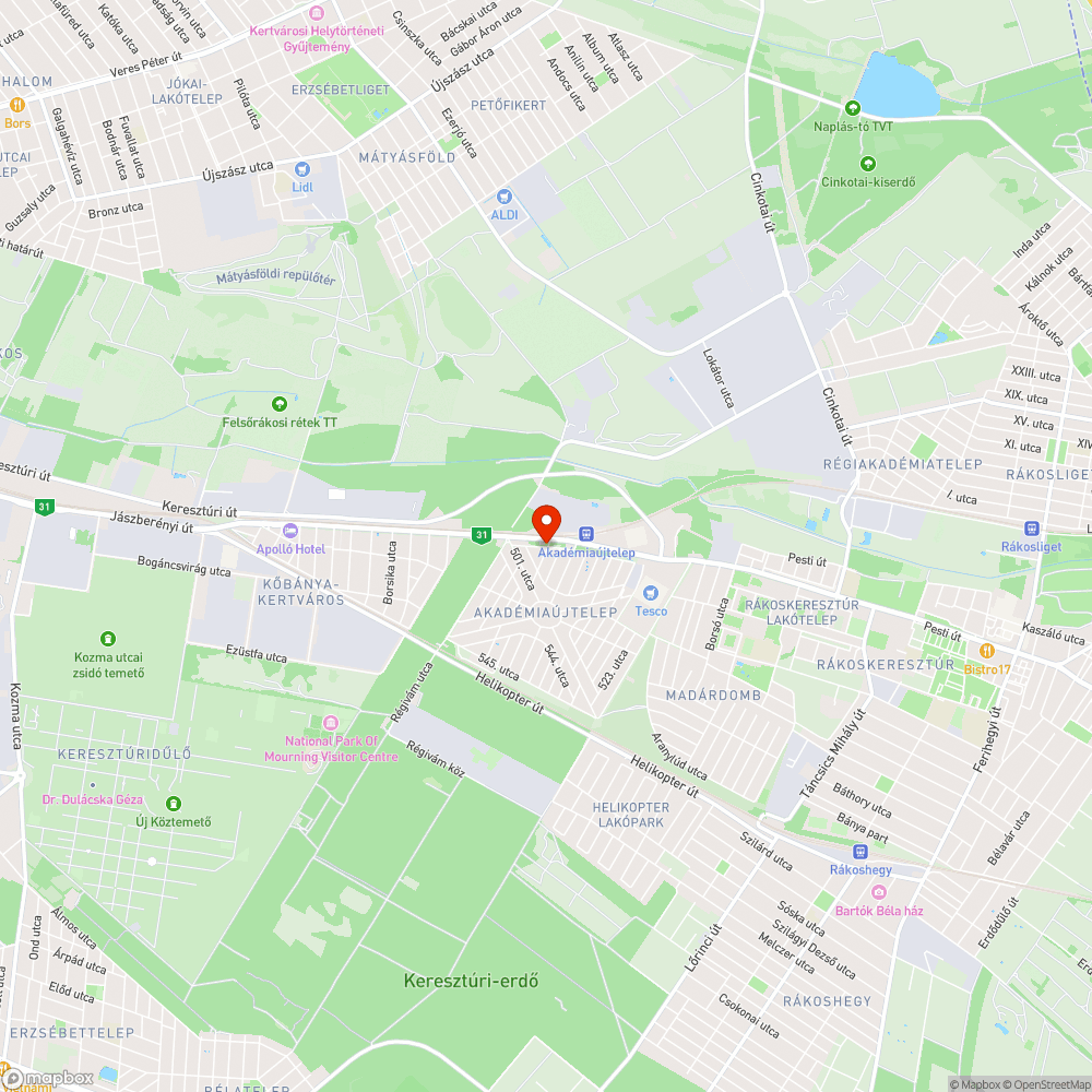 Zöldszemét bejelentés helye