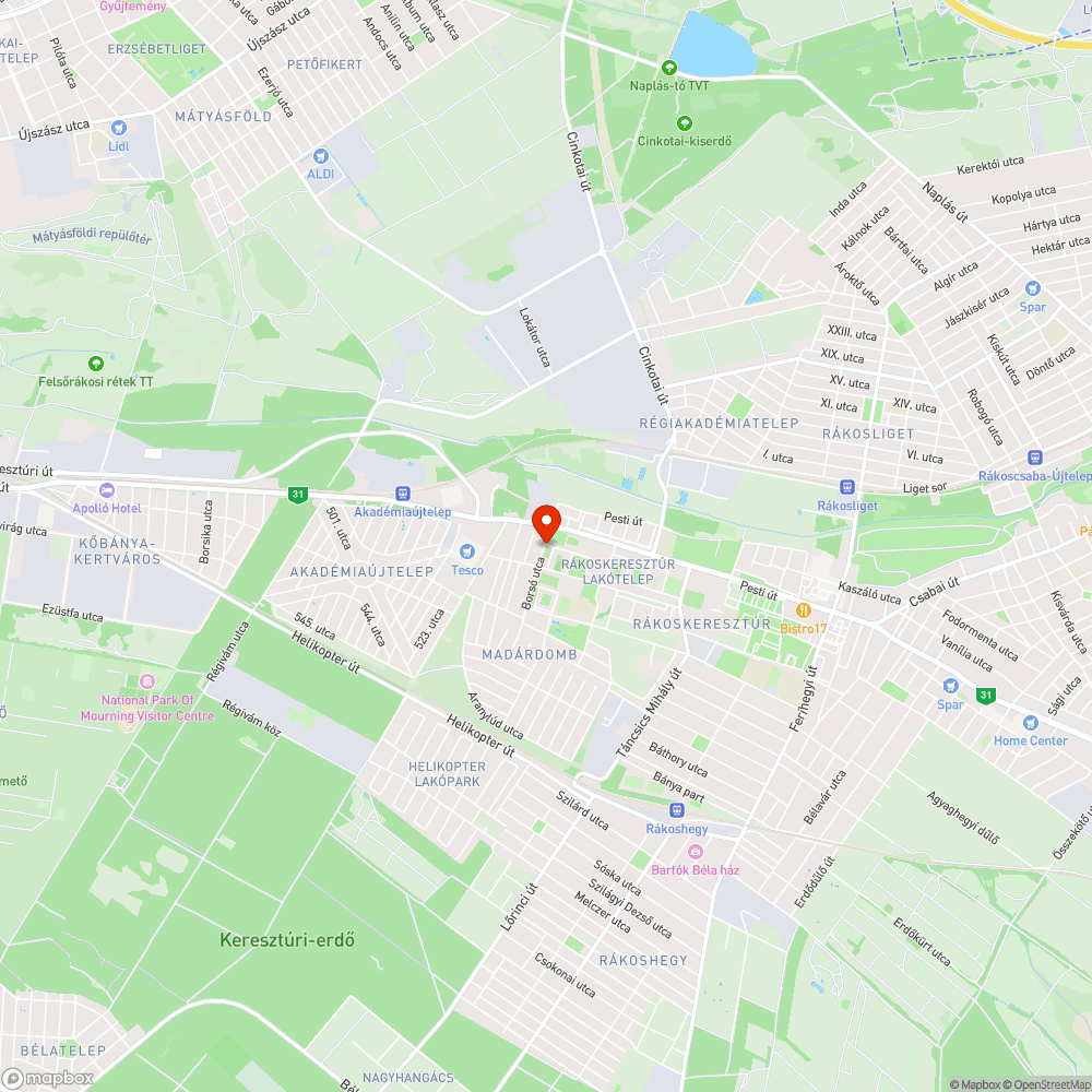 Szemét bejelentés helye