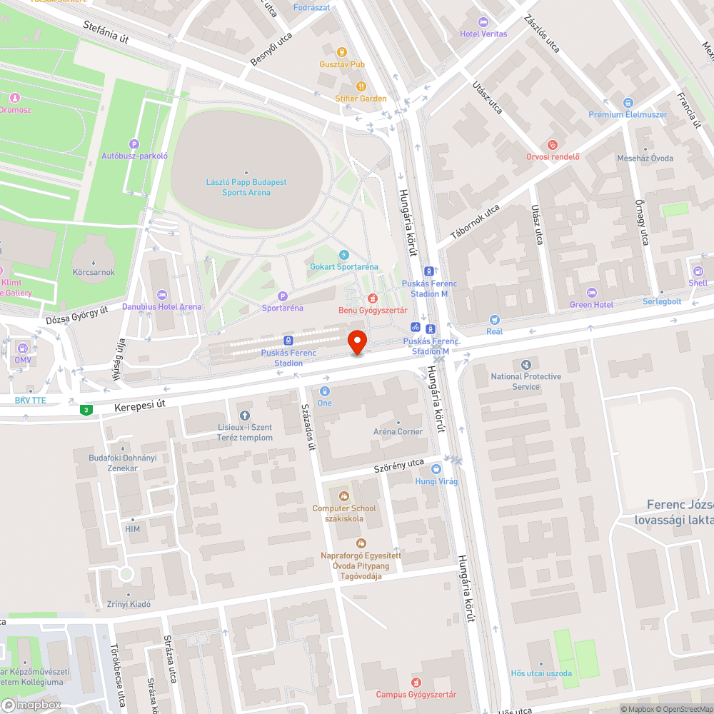 Puskás Ferenc Stadion metró - átjárást akadályozó reklámtáblák bejelentés helye