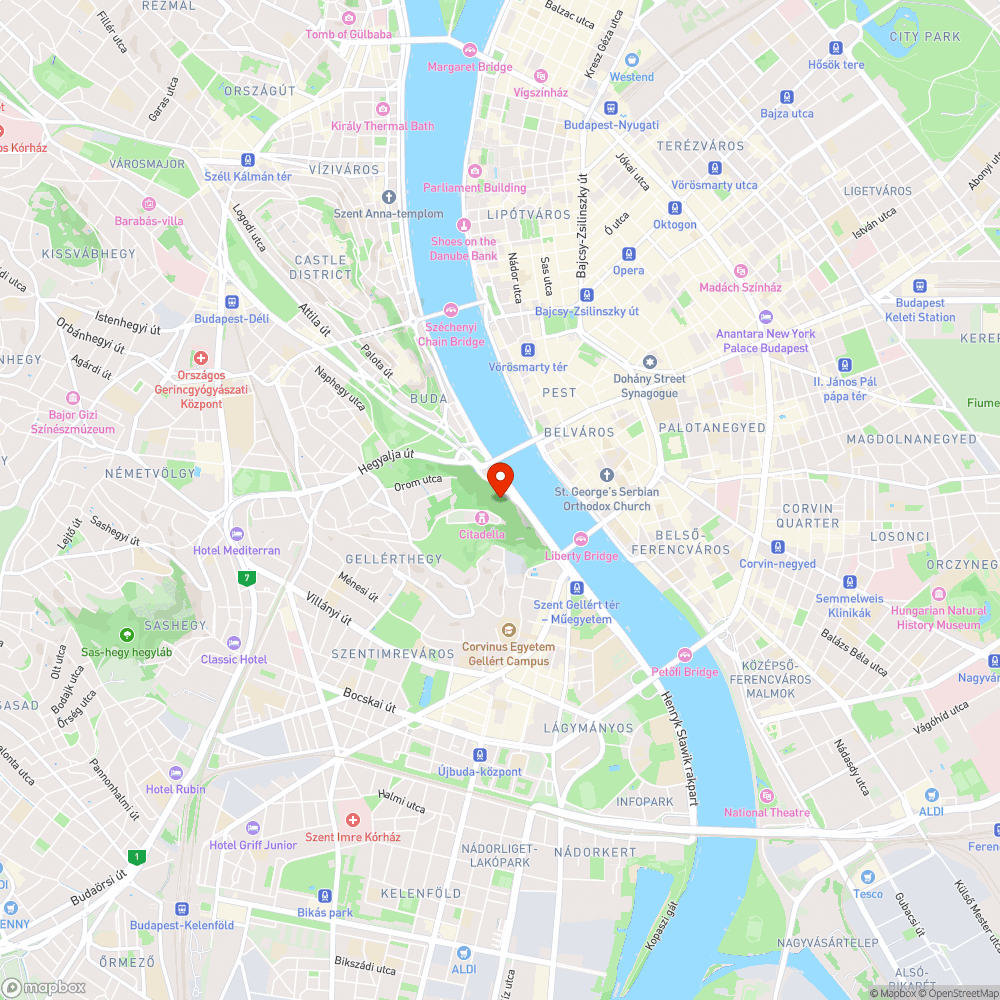 Hiányzó korlátelemek a Gellért-hegyen - part 2. bejelentés helye