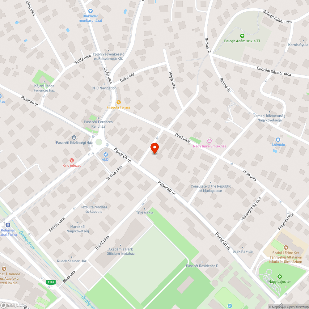 Túltelített szemetes bejelentés helye