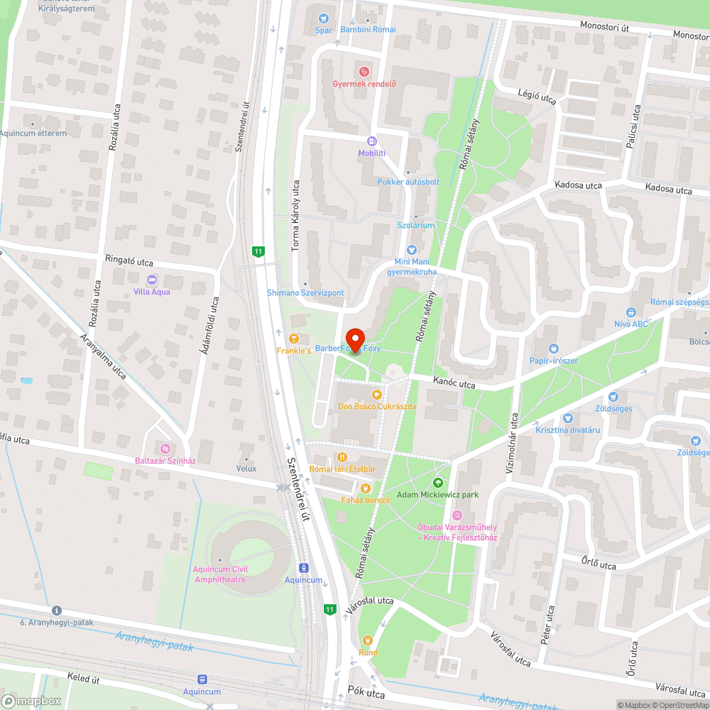 Eltűnt poller bejelentés helye