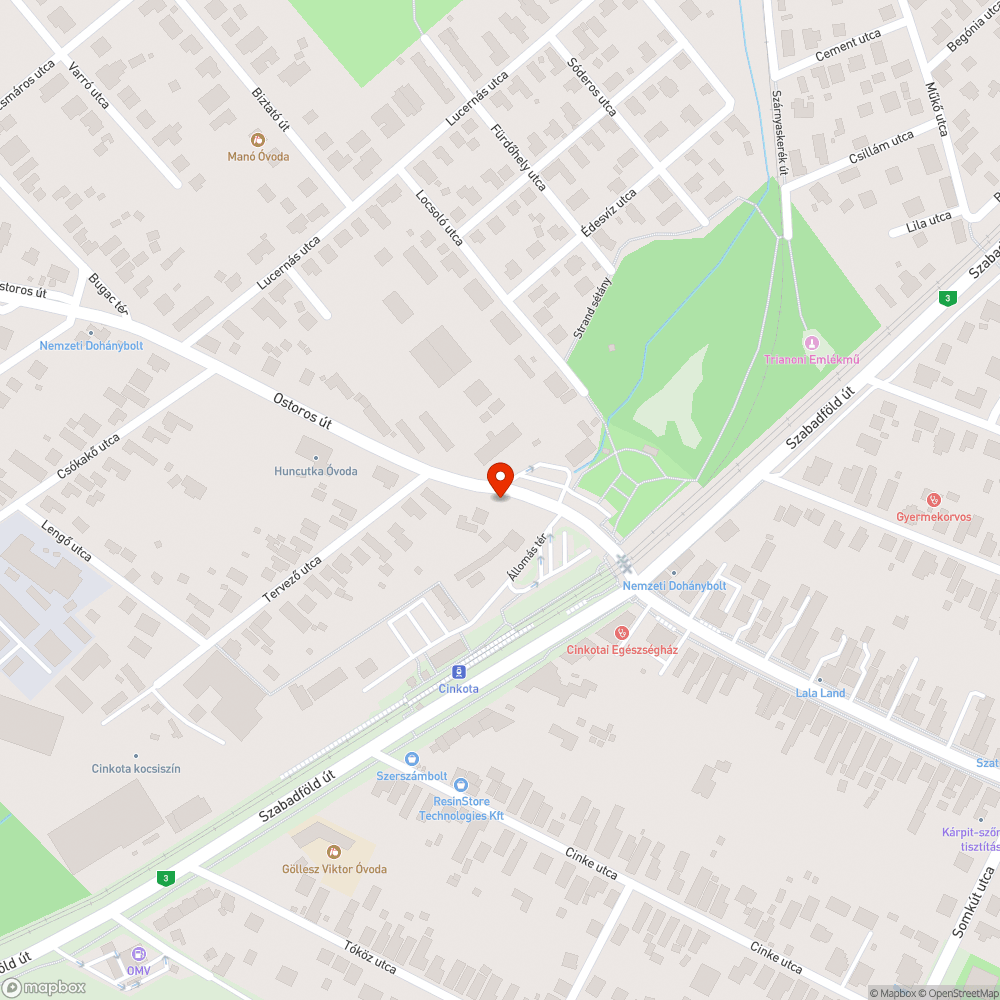 Faágakkal teli csatorna bejelentés helye