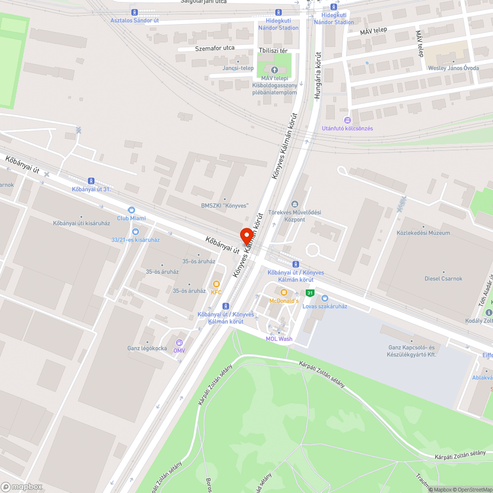 Csatornafedél bejelentés helye