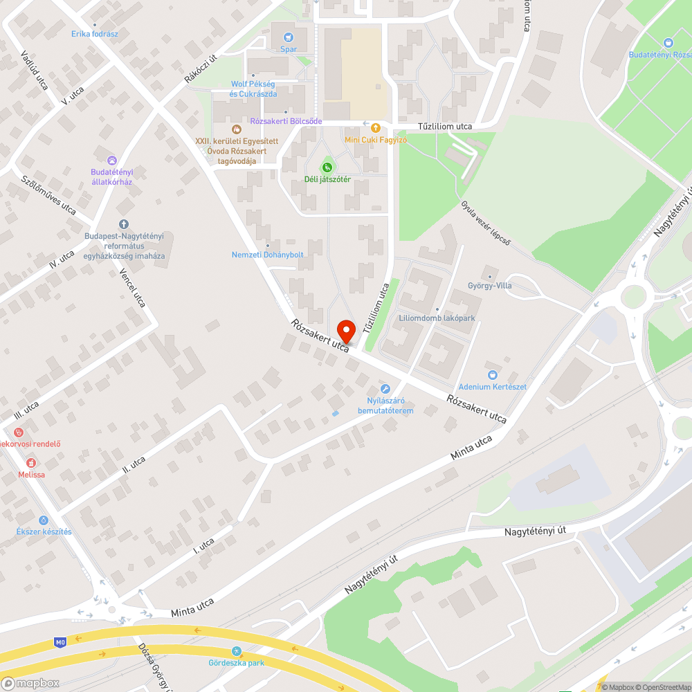 Megrongált szobor bejelentés helye