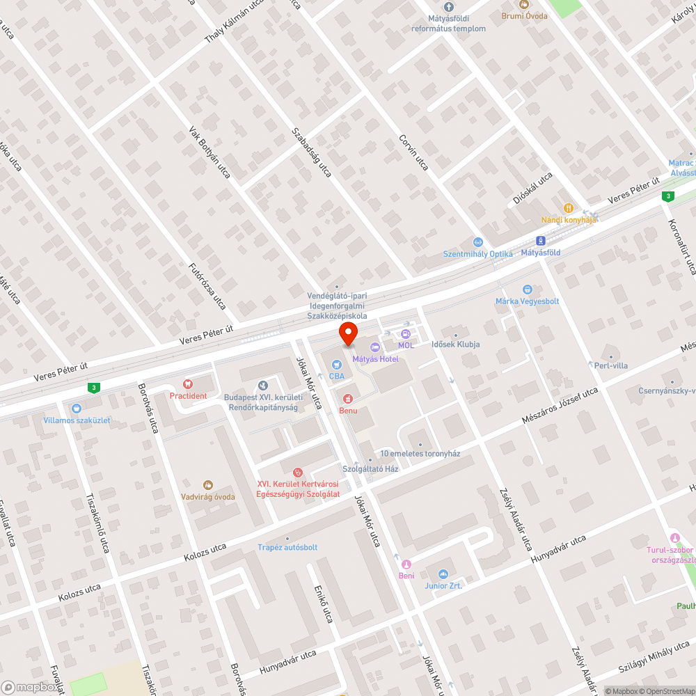 Botlásveszélyes járda bejelentés helye